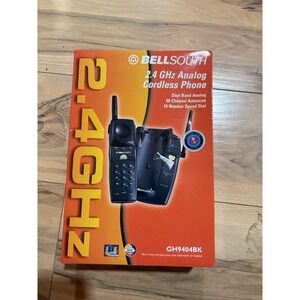 Vintage BellSouth Cordless Phone 2.4 GHz 50 Channel Autoscan GH9404BK NEW IN BOX